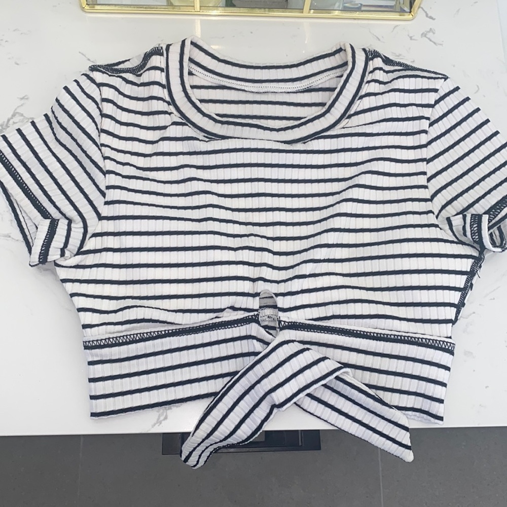 Robin Piccone Sailor Stripe Bikini Top - Small